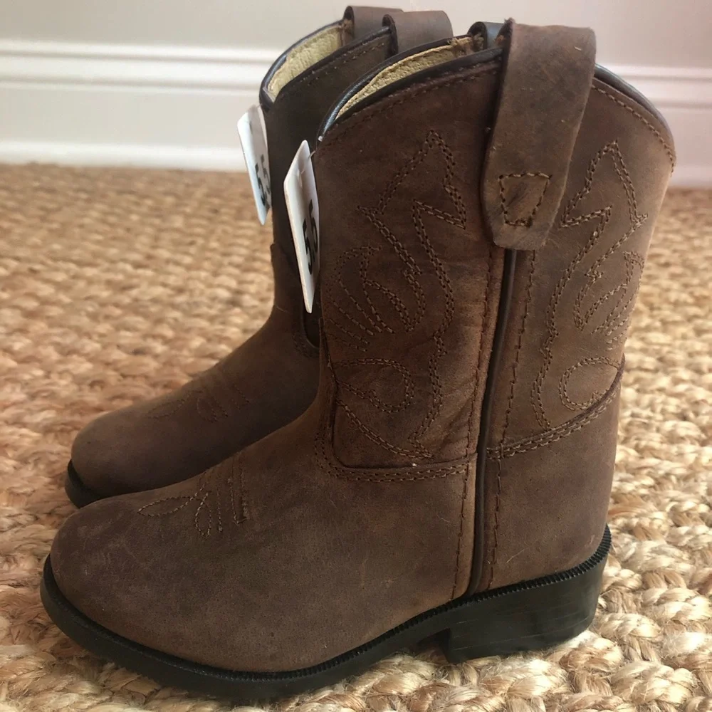 New: Masterson Leather Cowboy Boots. Unisex. Size 5.5